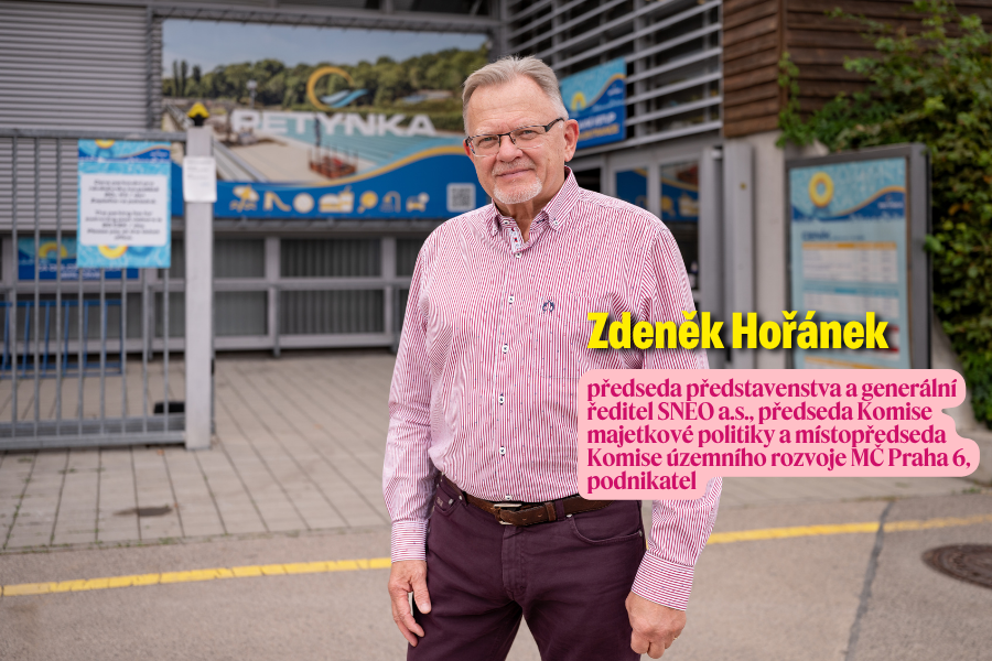 Seznamte se: Zdeněk Hořánek | generální ředitel SNEO a.s. a náš kandidát na Praze 6 1 Zdeněk Hořánek dohlíží coby generální ředitel SNEO na stavbu krytého bazénu Petynka.
